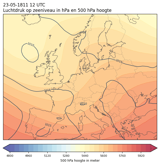 Weerkaart van 23 mei 1811 om 12 UTC