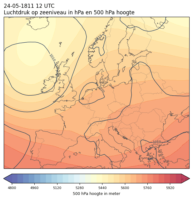 Weerkaart van 24 mei 1811 om 12 UTC