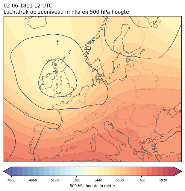 Weerkaart van 2 juni 1811 om 12 UTC