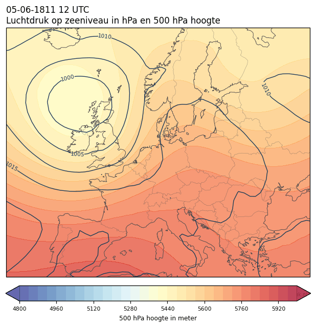 Weerkaart van 5 juni 1811 om 12 UTC