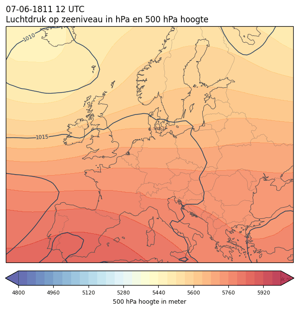 Weerkaart van 7 juni 1811 om 12 UTC