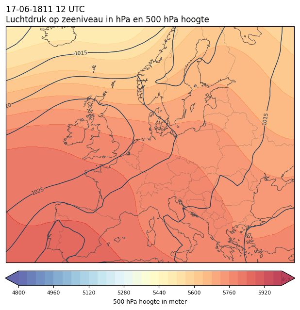 Weerkaart van 17 juni 1811 om 12 UTC