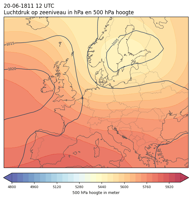 Weerkaart van 20 juni 1811 om 12 UTC
