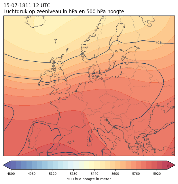 Weerkaart van 15 juli 1811 om 12 UTC