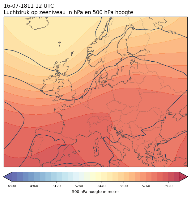 Weerkaart van 16 juli 1811 om 12 UTC