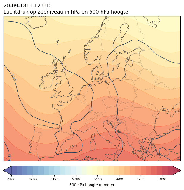 Weerkaart van 20 september 1811 om 12 UTC
