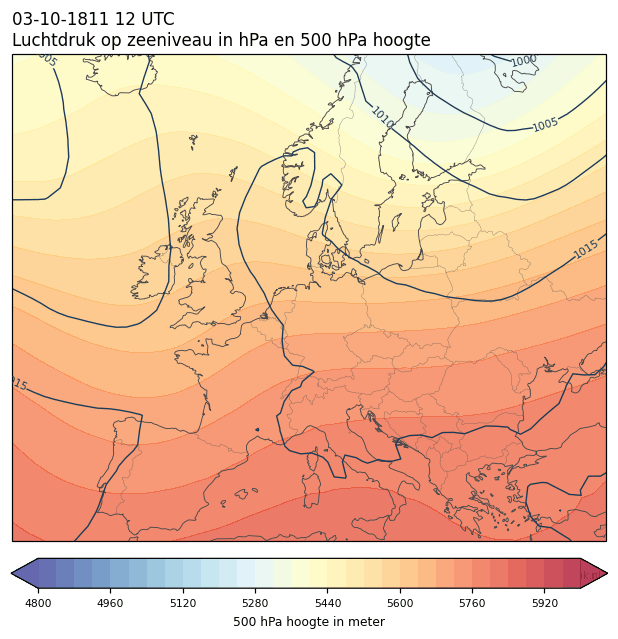 Weerkaart van 3 oktober 1811 om 12 UTC