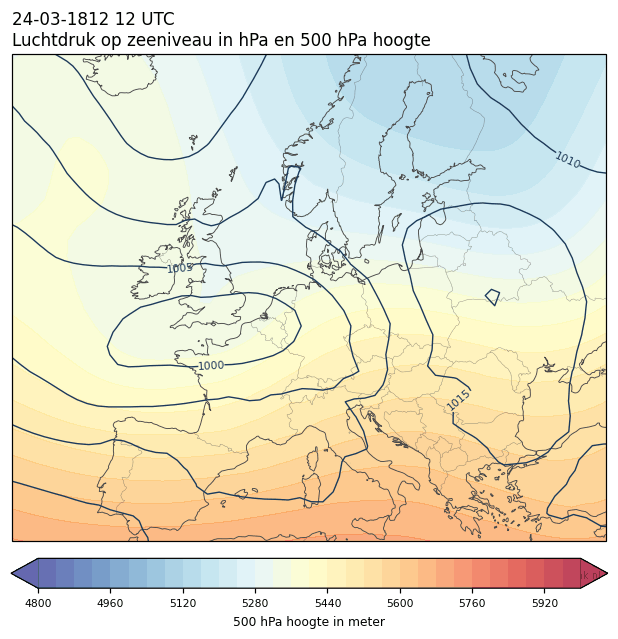 Weerkaart van 24 maart 1812 om 12 UTC
