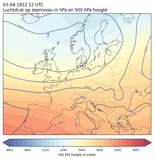 Weerkaart van 3 april 1812 om 12 UTC