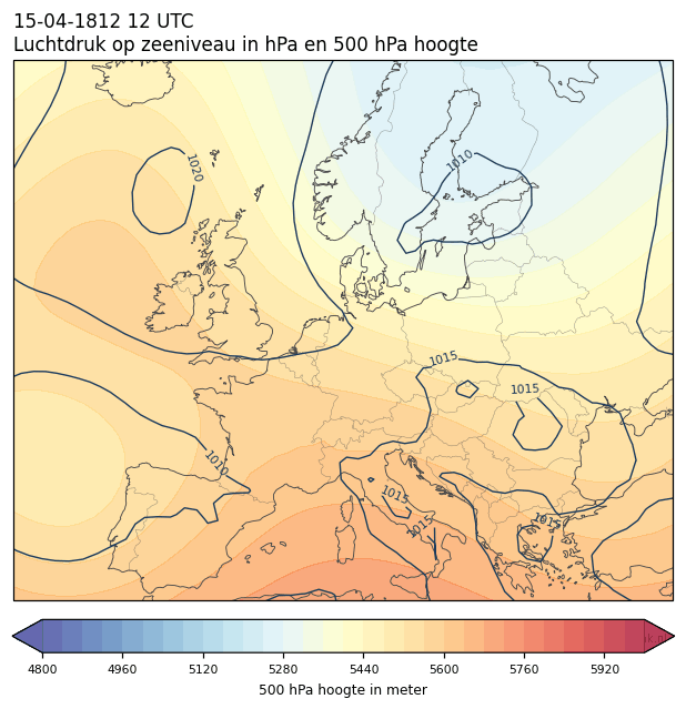 Weerkaart van 15 april 1812 om 12 UTC