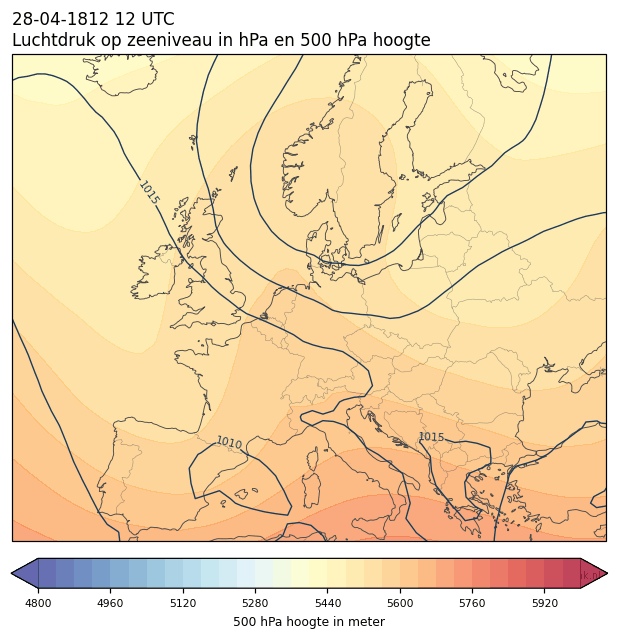Weerkaart van 28 april 1812 om 12 UTC