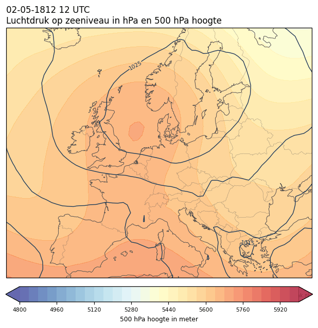 Weerkaart van 2 mei 1812 om 12 UTC
