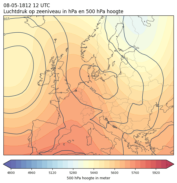 Weerkaart van 8 mei 1812 om 12 UTC
