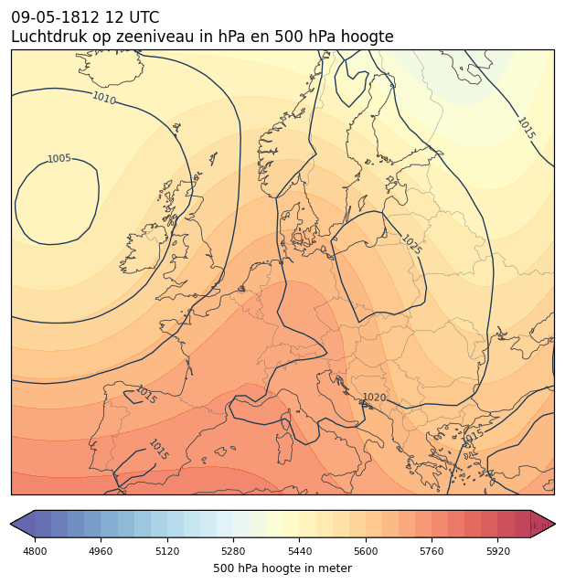 Weerkaart van 9 mei 1812 om 12 UTC