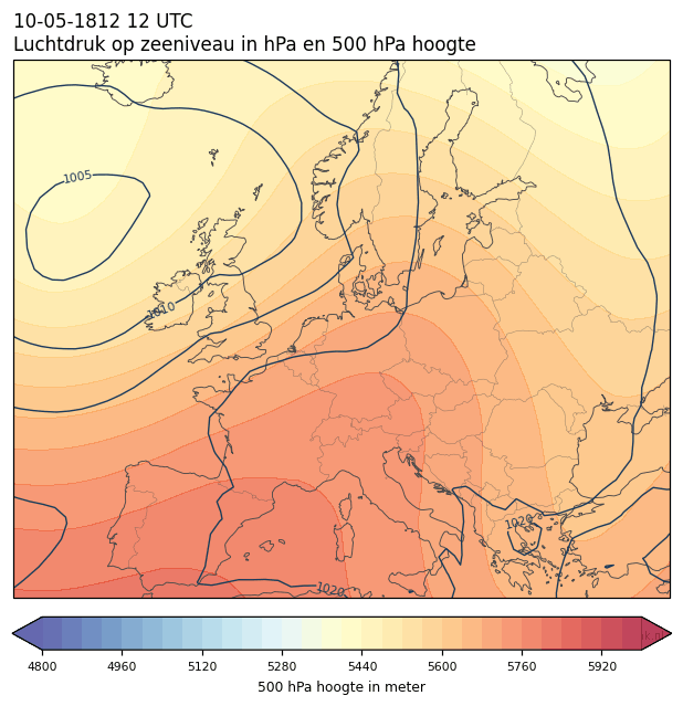Weerkaart van 10 mei 1812 om 12 UTC