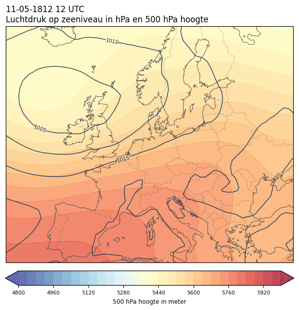 Weerkaart van 11 mei 1812 om 12 UTC