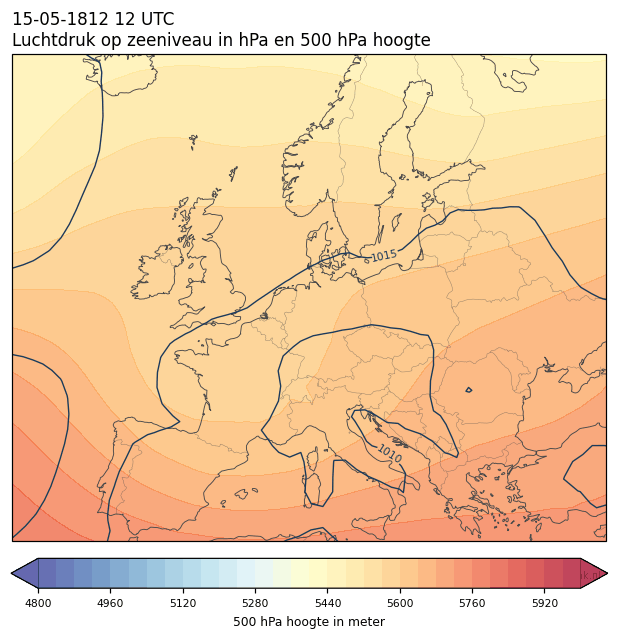 Weerkaart van 15 mei 1812 om 12 UTC
