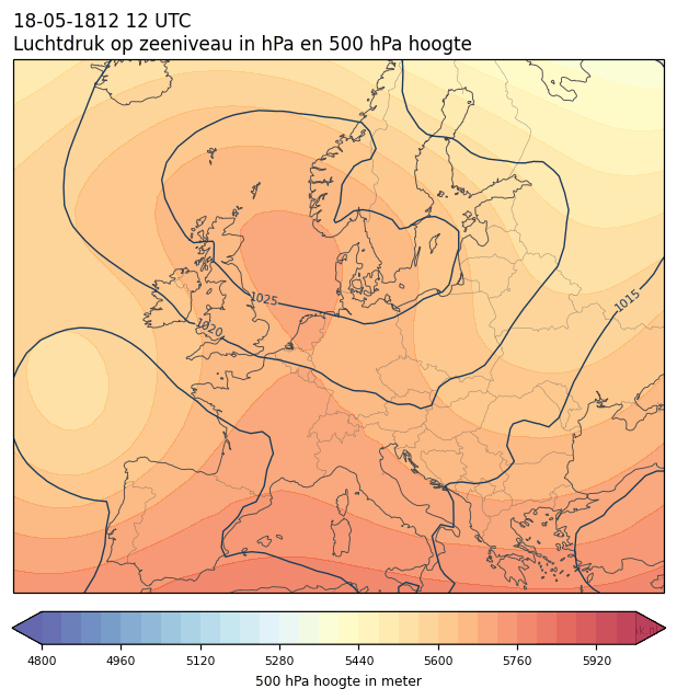 Weerkaart van 18 mei 1812 om 12 UTC