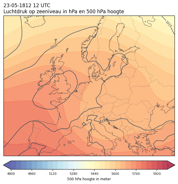 Weerkaart van 23 mei 1812 om 12 UTC