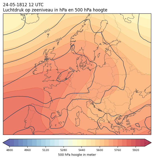 Weerkaart van 24 mei 1812 om 12 UTC