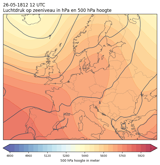 Weerkaart van 26 mei 1812 om 12 UTC
