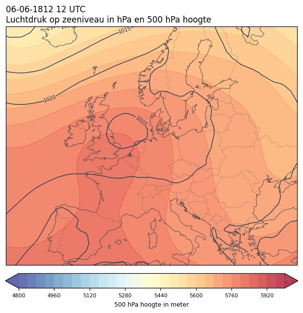 Weerkaart van 6 juni 1812 om 12 UTC