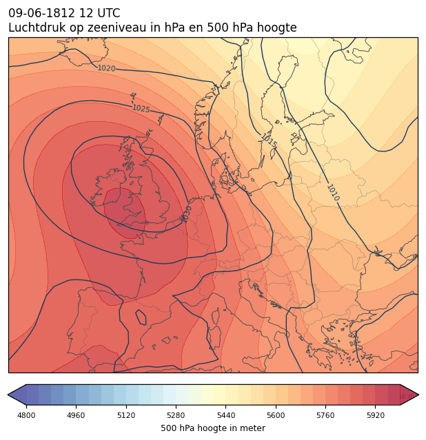 Weerkaart van 9 juni 1812 om 12 UTC