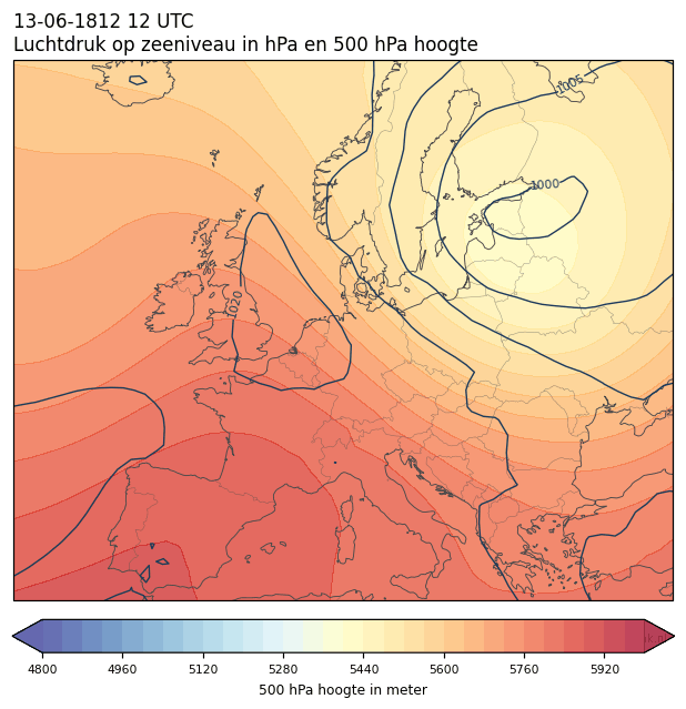 Weerkaart van 13 juni 1812 om 12 UTC