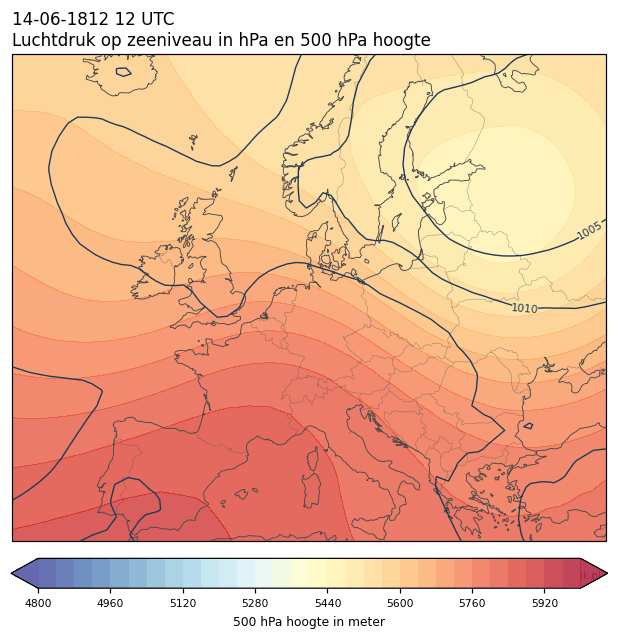 Weerkaart van 14 juni 1812 om 12 UTC