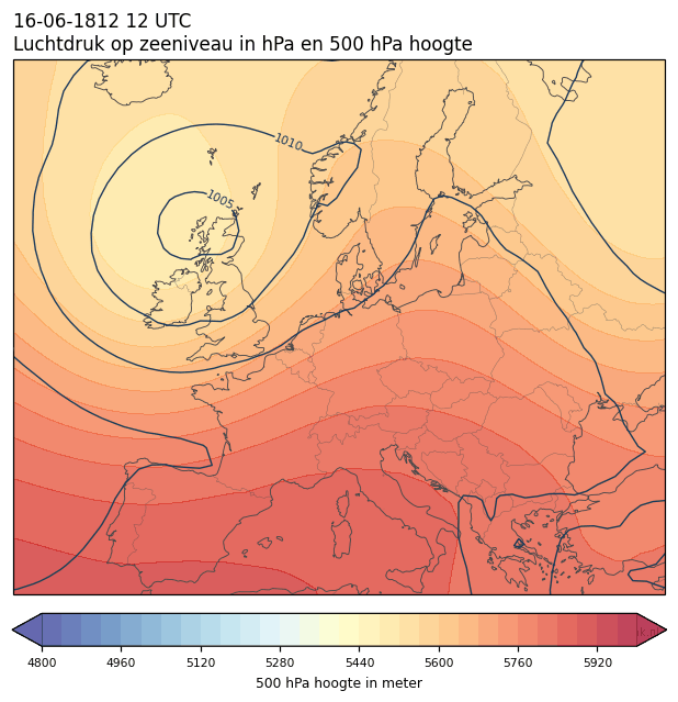 Weerkaart van 16 juni 1812 om 12 UTC