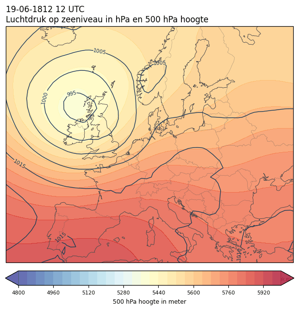 Weerkaart van 19 juni 1812 om 12 UTC