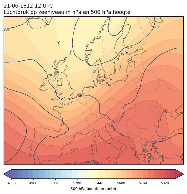 Weerkaart van 21 juni 1812 om 12 UTC
