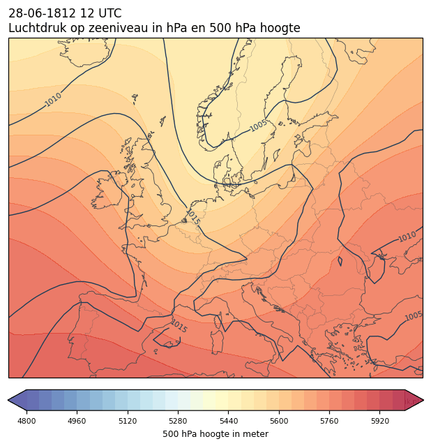 Weerkaart van 28 juni 1812 om 12 UTC