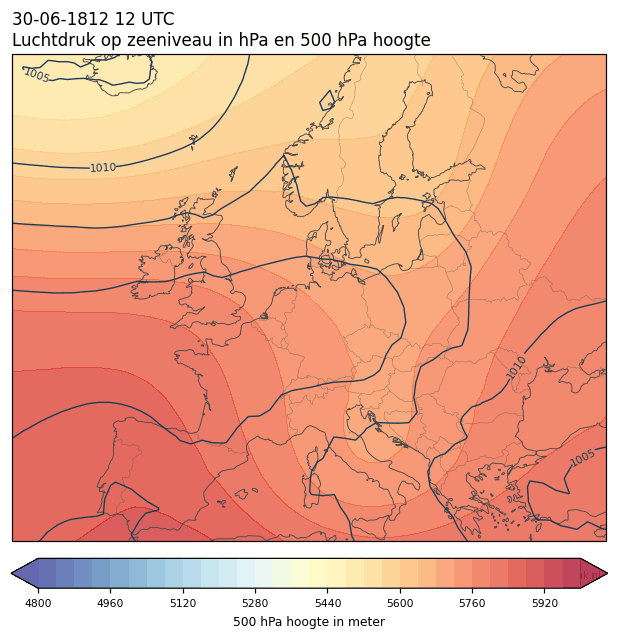 Weerkaart van 30 juni 1812 om 12 UTC
