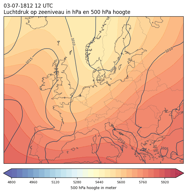 Weerkaart van 3 juli 1812 om 12 UTC