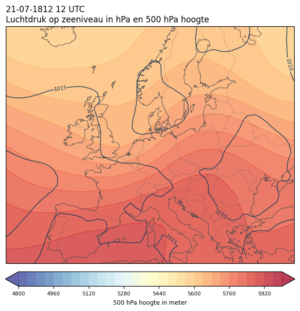 Weerkaart van 21 juli 1812 om 12 UTC