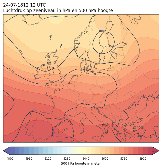 Weerkaart van 24 juli 1812 om 12 UTC