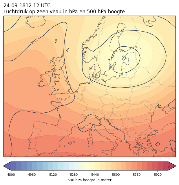 Weerkaart van 24 september 1812 om 12 UTC