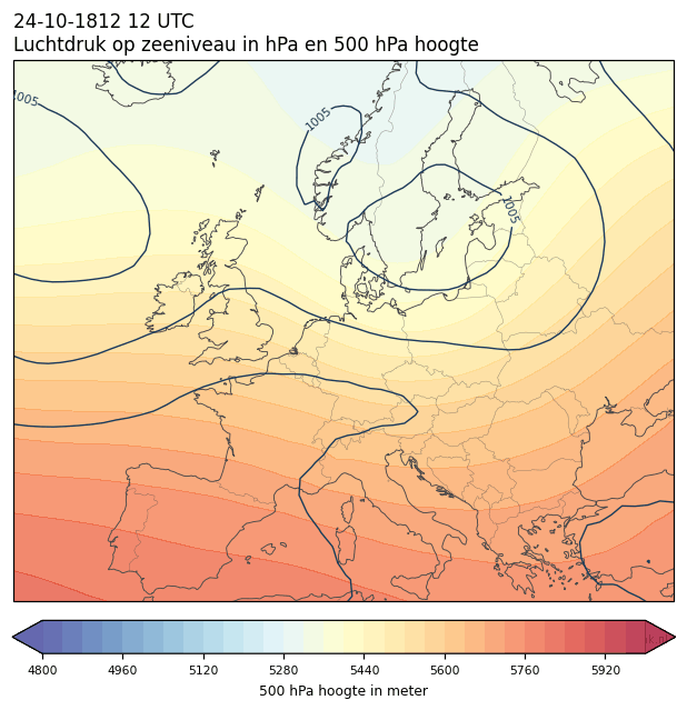 Weerkaart van 24 oktober 1812 om 12 UTC