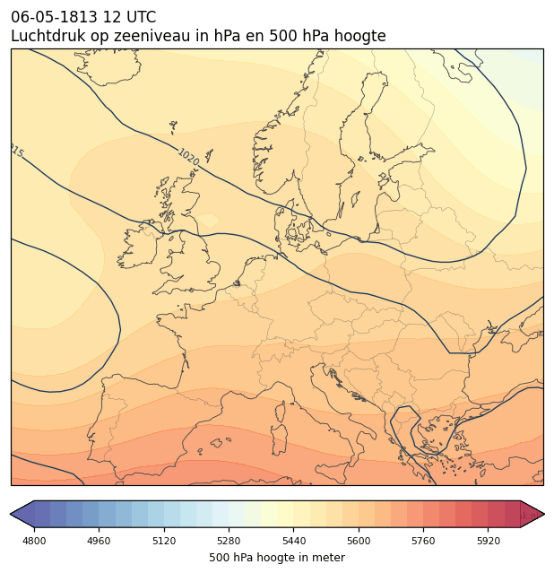 Weerkaart van 6 mei 1813 om 12 UTC