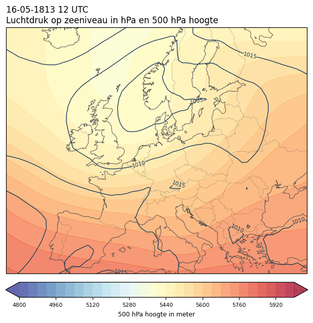 Weerkaart van 16 mei 1813 om 12 UTC