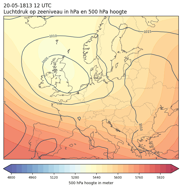 Weerkaart van 20 mei 1813 om 12 UTC