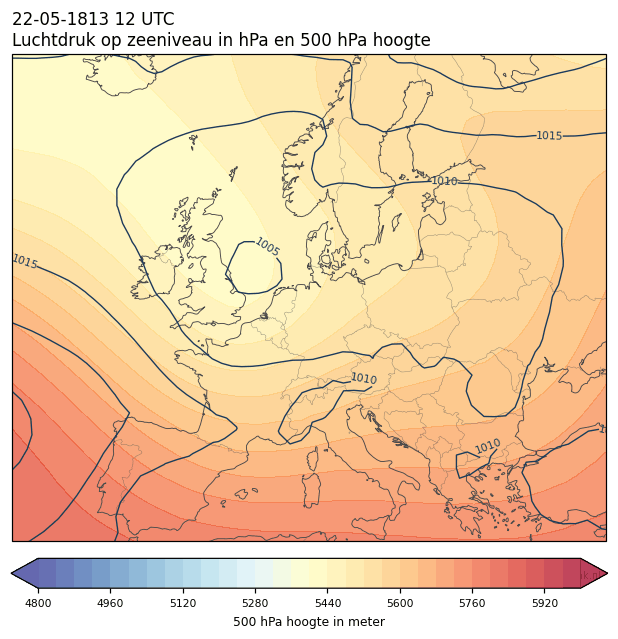 Weerkaart van 22 mei 1813 om 12 UTC