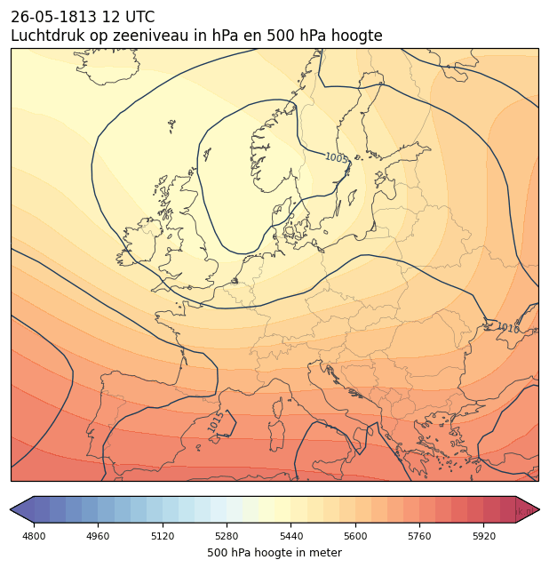 Weerkaart van 26 mei 1813 om 12 UTC