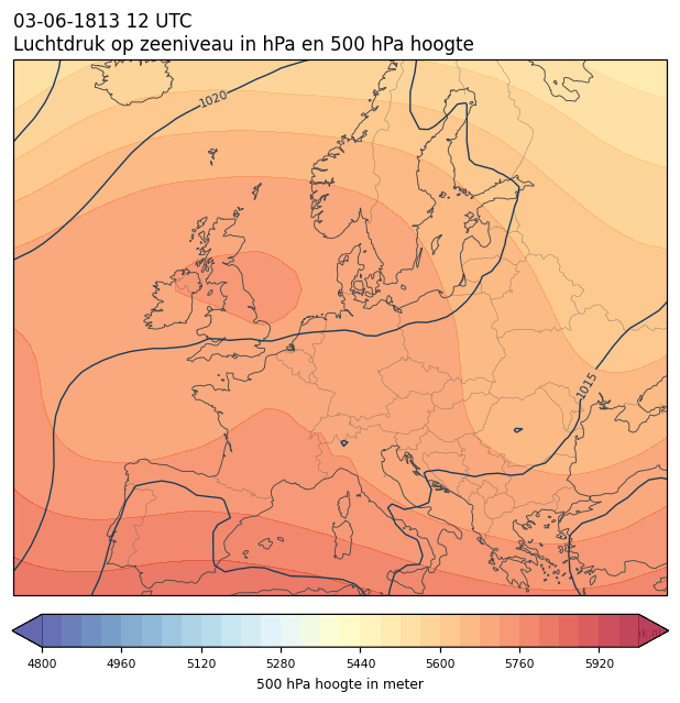 Weerkaart van 3 juni 1813 om 12 UTC