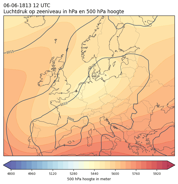 Weerkaart van 6 juni 1813 om 12 UTC
