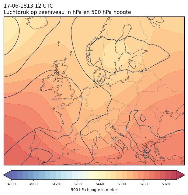 Weerkaart van 17 juni 1813 om 12 UTC