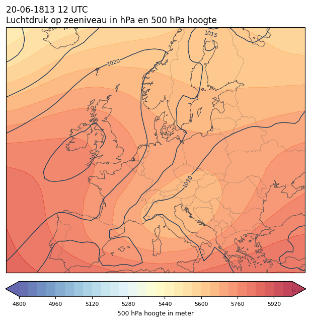 Weerkaart van 20 juni 1813 om 12 UTC