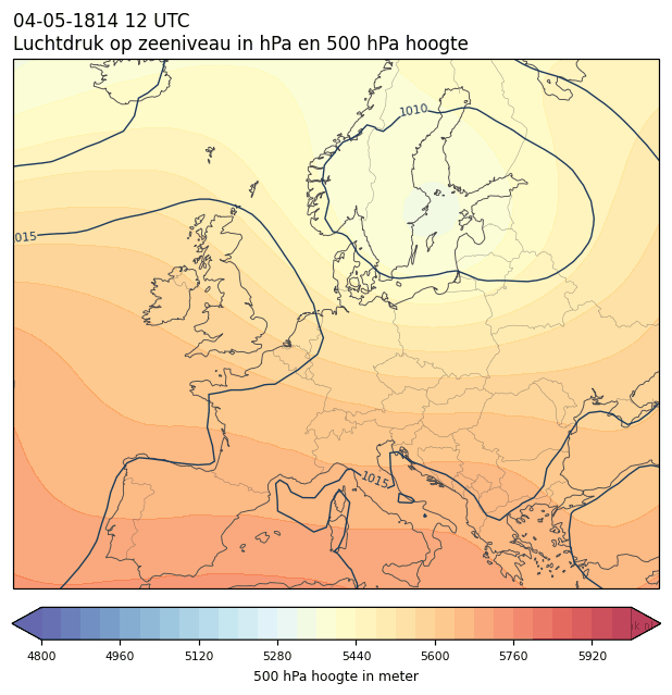 Weerkaart van 4 mei 1814 om 12 UTC
