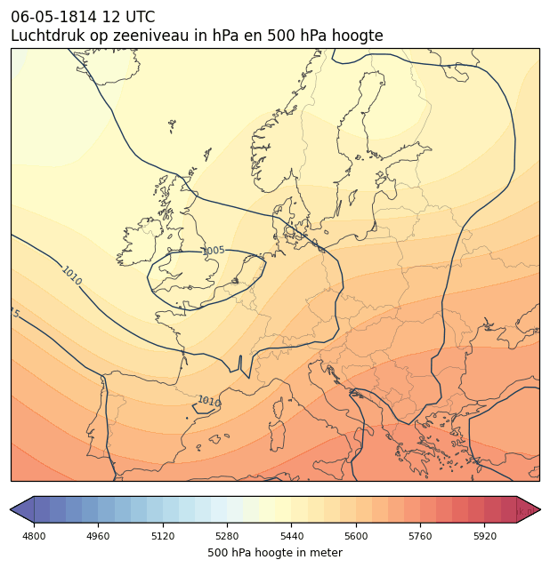 Weerkaart van 6 mei 1814 om 12 UTC